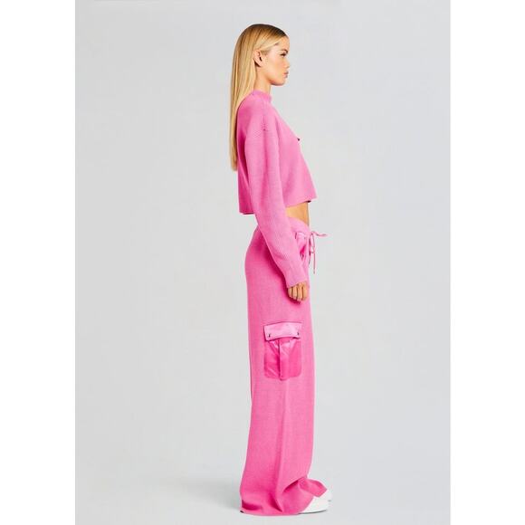 SEROYA - Saph Knit Cargo Pants (Pink) - Picture 10 of 11